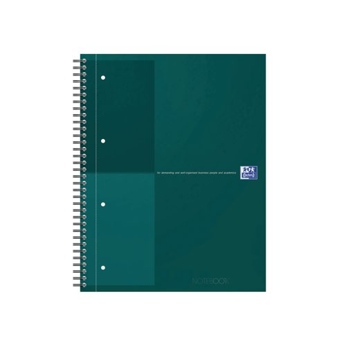 Oxford Hardback Wirebound Notebook 160 Pages Special Edition A4+ Green 400194460-S