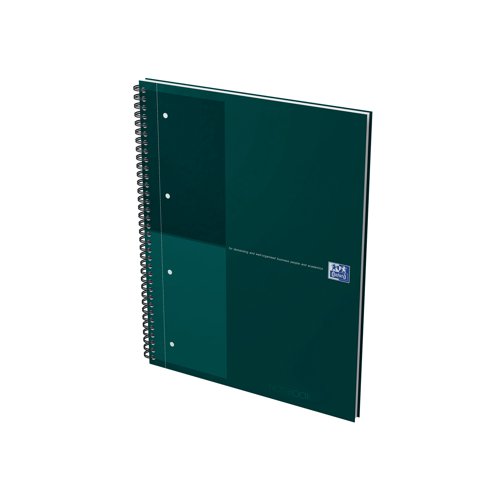 The classic, Special Edition, Oxford hard cover wire bound notebook features smart-ruled pages with a multipurpose header for recording subject or meeting titles and the date as well as double margins for highlighting valuable information. This A4+ notebook contains 160 micro-perforated and pre-punched pages which can easily be removed and filed into a binder at A4 size. Containing smooth white Optik Paper so it can be written on both sides of the page, it is also Scribzee enabled so by using the Oxford Scribzee app, you can scan, save and share your notes. Supplied in green in a pack of 5.