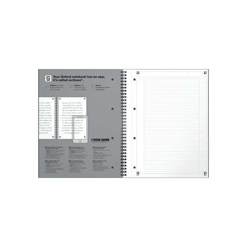 The classic, Special Edition, Oxford hard cover wire bound notebook features smart-ruled pages with a multipurpose header for recording subject or meeting titles and the date as well as double margins for highlighting valuable information. This A4+ notebook contains 160 micro-perforated and pre-punched pages which can easily be removed and filed into a binder at A4 size. Containing smooth white Optik Paper so it can be written on both sides of the page, it is also Scribzee enabled so by using the Oxford Scribzee app, you can scan, save and share your notes. Supplied in green in a pack of 5.