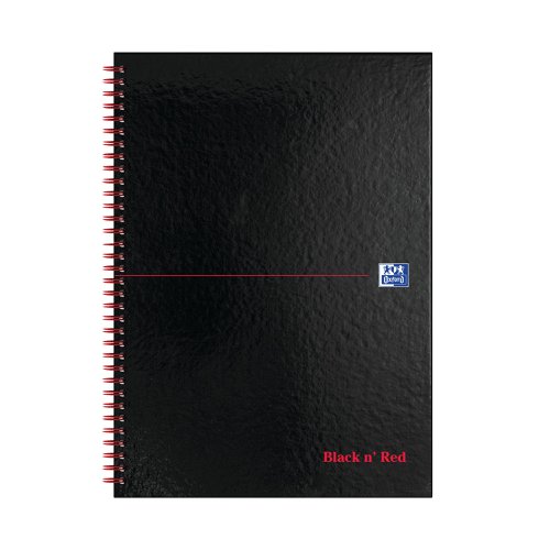 Black n' Red Wirebound Hardback Notebook Ruled 140 Pages A4 (Pack of 5) Plus 2 FOC 400115985 | Hamelin