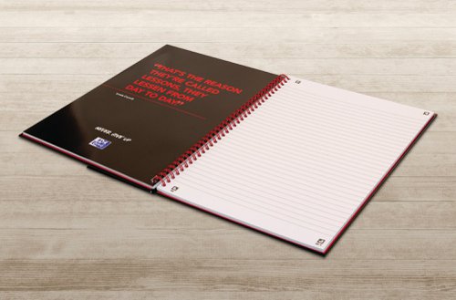 Black n' Red Wirebound Hardback Notebook Ruled 140 Pages A4 (Pack of 5) Plus 2 FOC 400115985 | Hamelin