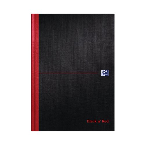 Black n' Red Casebound Hardback Notebook Ruled 192 Pages A4 (Pack of 5) Plus 2 FOC 400116295 | Hamelin