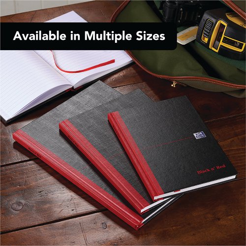 Black n' Red Casebound Hardback Notebook Ruled 192 Pages A4 (Pack of 5) Plus 2 FOC 400116295 | Hamelin