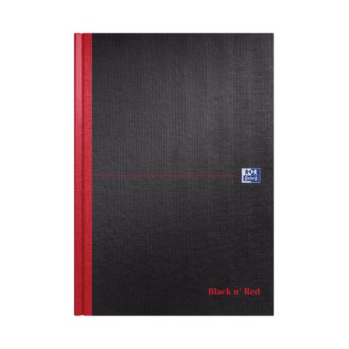 Black n' Red Casebound Smart Ruled Hardback Notebook A4 100080428