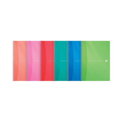 Oxford PP Transparent Wirebound Notebook A4 Assorted (Pack of 5) 100104241 | Hamelin