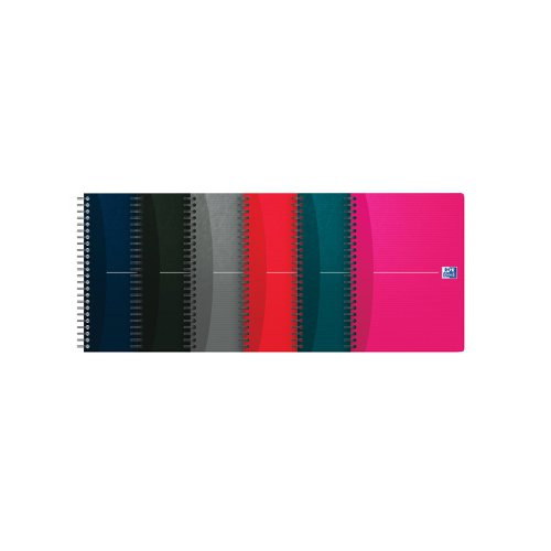 Oxford Card Cover Wirebound Notebook A5 Assorted (Pack of 5) 100103741 | Hamelin