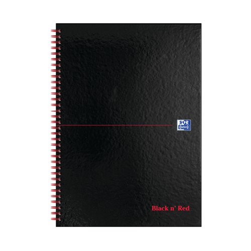 Black n' Red Wirebound Hardback Notebook 140 Pages A4 (Pack of 2) 400155309 | Hamelin