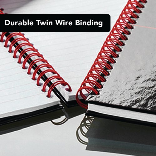 Black n' Red Wirebound Hardback Notebook 140 Pages A4 (Pack of 2) 400155309 | Hamelin