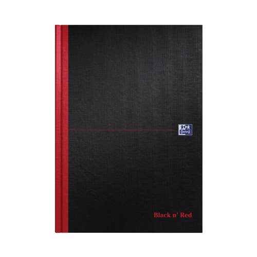 Black n' Red Casebound Hardback Notebook Ruled 192 Pages A4 (Pack of 2) 400155360