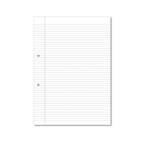 Hamelin Loose Leaf Paper 6mm Lined 1000 Page Punched 2 Hole A4 (Pack of 5) 100100617
