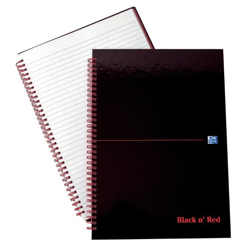 Black n' Red Wirebound Ruled Hardback Notebook A4 (Pack of 5) 100103711