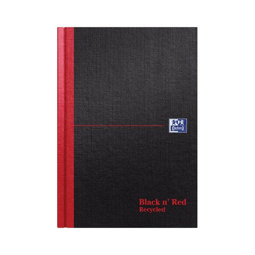 Black n' Red Casebound Ruled Recycled Hardback Notebook 192 Pages A5 (Pack of 5) 100080430 | Hamelin