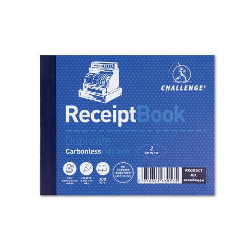 Challenge Duplicate Receipt Book 100 Sets 105x130mm (Pack of 5) 100080444