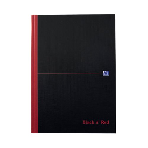 Black n' Red Casebound Ruled Hardback Notebook A4 (Pack of 5) 100080446