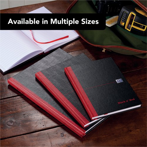 Black n' Red Casebound Ruled Hardback Notebook A4 (Pack of 5) 100080446 | Hamelin