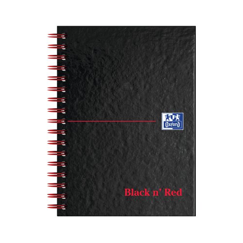 Black n' Red Wirebound Hardback Ruled Notebook A6 (Pack of 5) 100080448