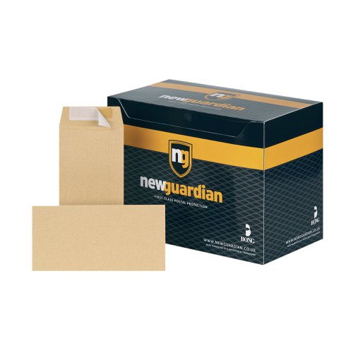 New Guardian DL Strong Pocket Envelopes Peel/Seal 130gsm Manilla (Pack of 500) E26503 Plain Envelopes JDE26503