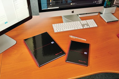 Black n' Red Wirebound A-Z Hardback Notebook A5 (Pack of 5) 100080194 | Hamelin