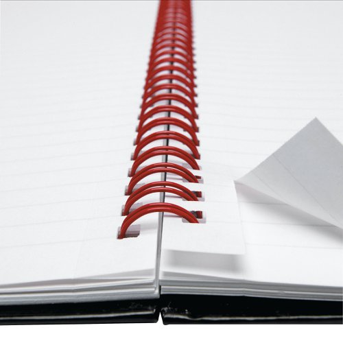 Black n' Red Wirebound Ruled Margin Hardback Notebook 140 Pages A5+ (Pack of 5) 100080192 | Hamelin