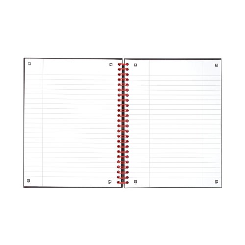 Black n' Red Wirebound Ruled Margin Hardback Notebook 140 Pages A5+ (Pack of 5) 100080192 | Hamelin