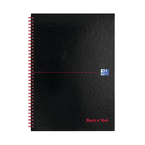 Black n' Red Wirebound Hardback Notebook 5mm Square A4 (Pack of 5) 100080201 | Hamelin