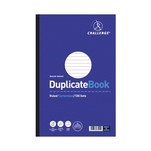 Challenge Ruled Carbonless Duplicate Book 100 Sets 297x195mm (Pack of 3) 100080527