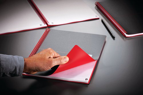 Black n' Red Wirebound Recycled Polypropylene Notebook 140 Pages A5 (Pack of 5) 100080221