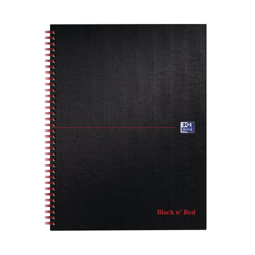 Black n' Red Wirebound Smart Ruled Hardback Notebook 140 Pages A4+ (Pack of 5) 100080218 | Hamelin