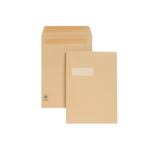 New Guardian C4 Envelope Window Self Seal Manilla (Pack of 250) M27503