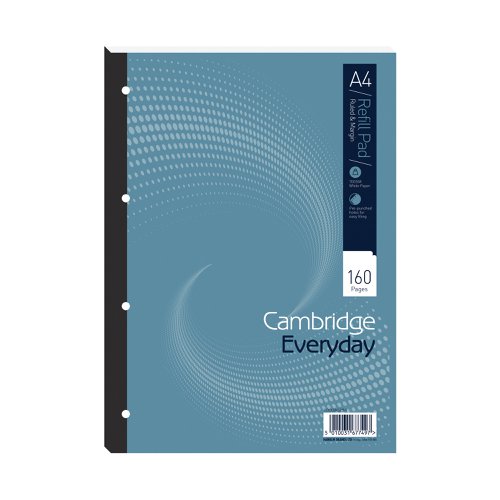 Cambridge Everyday Ruled Margin Refill Pad 160 Pages A4 (Pack of 5) 100080234 Refill Pads JDM76003