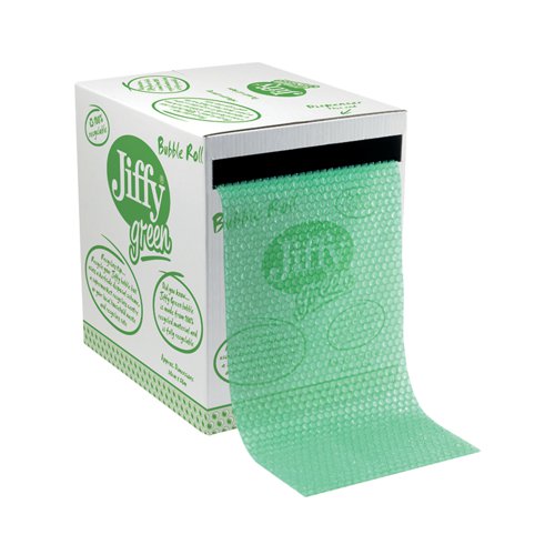 Jiffy Recycled Bubble Box Roll 300mmx50m Green 43010 | Jiffy Packaging