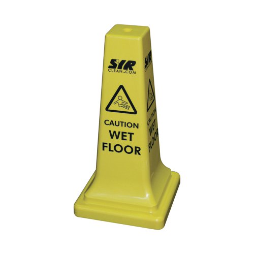 SYR Caution Wet Floor Hazard Warning Cone 21 Inches 992387 Demarcation Barriers JS05079