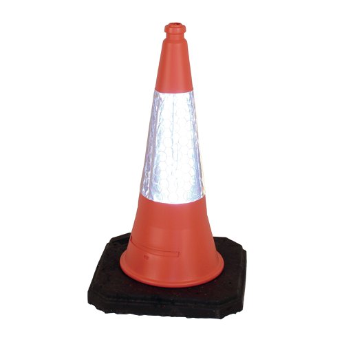 Red Weighted Traffic Cone With Reflective Sleeve 750mm JAA060220654 | Oxford Plastics