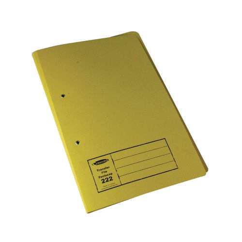 Exacompta Guildhall Transfer File 285gsm Foolscap Yellow (Pack of 25) 346-YLWZ | Exacompta