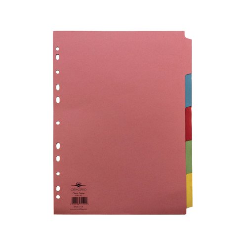 Concord Divider 5-Part A4 160gsm Multicoloured 71199/J11