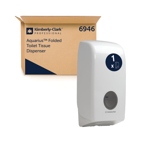 Aquarius Folded Toilet Tissue Dispenser Single Sheet White 6946