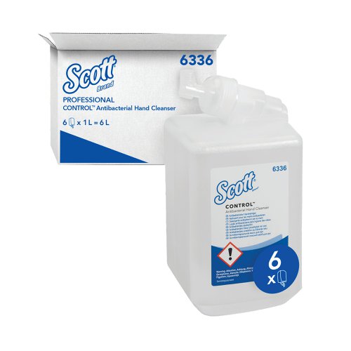 Scott Antibacterial Hand Soap Refill 1 Litre (Pack of 6) 6336