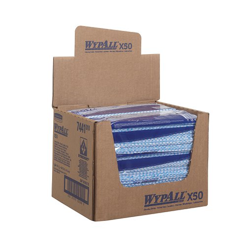 Wypall X50 Cleaning Cloths Blue (50 Pack) 7441