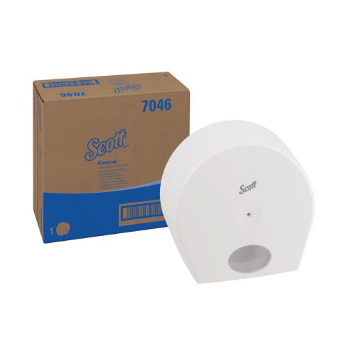 Scott Control Toilet Tissue Dispenser White (For use with 8569 Scott Control Toilet Tissue) 7046