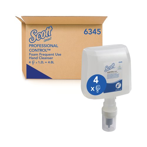 Scott Foam Hand Cleanser 1.2L Refill Unscented Pack of 4 6345