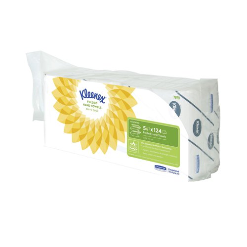 Kleenex 2 Ply Ultra Hand Towel 124 Sheets Pack Of 5 7979