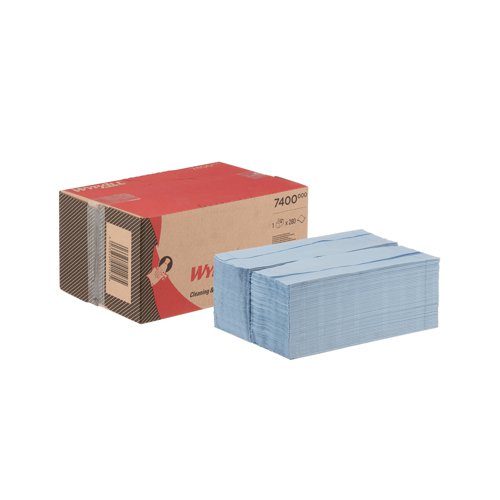 Wypall L20 General Clean Brag Box F2 280 Sheets 2-Ply Blue 7400