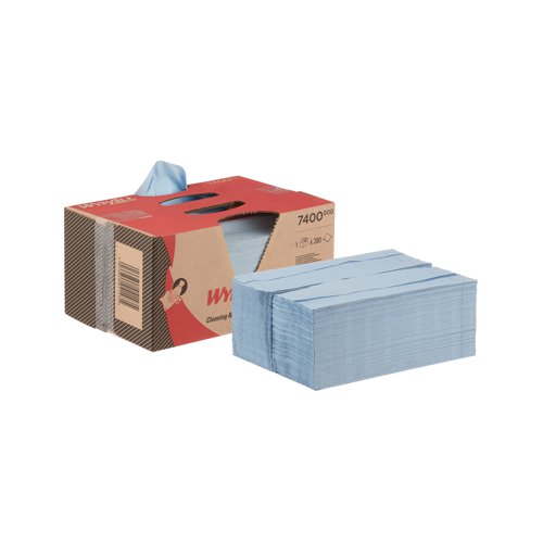 Wypall L20 General Clean Brag Box F2 280 Sheets 2-Ply Blue 7400