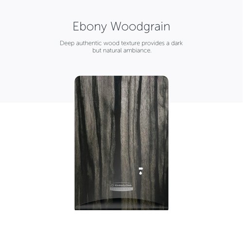 Kimberly Clark ICON Faceplate for Automatic Soap and Sanitiser Dispenser Ebony Woodgrain 58834