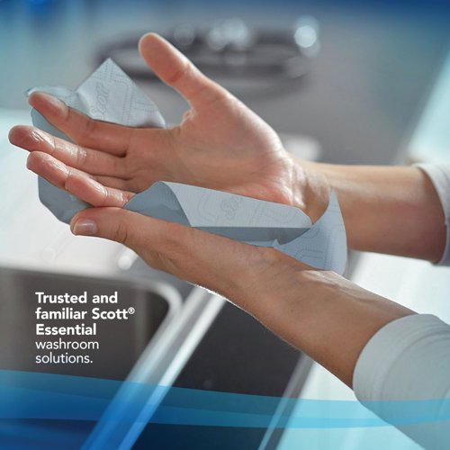 Scott Slimroll Paper Hand Towel Roll 1-Ply 190m Blue Pack of 6 6696
