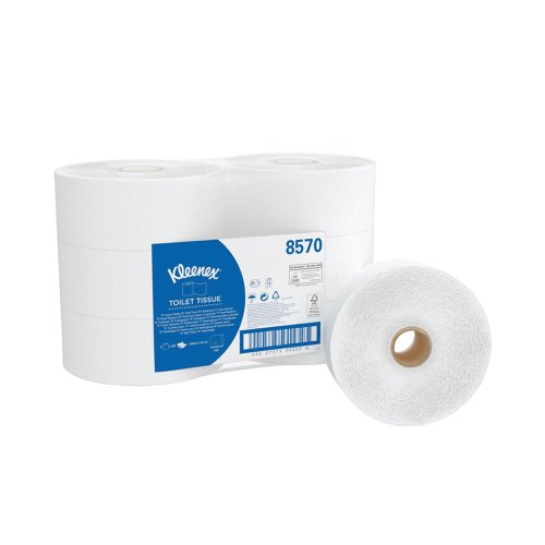 Kleenex Jumbo Toilet Tissue White 190m (6 Pack) 8570