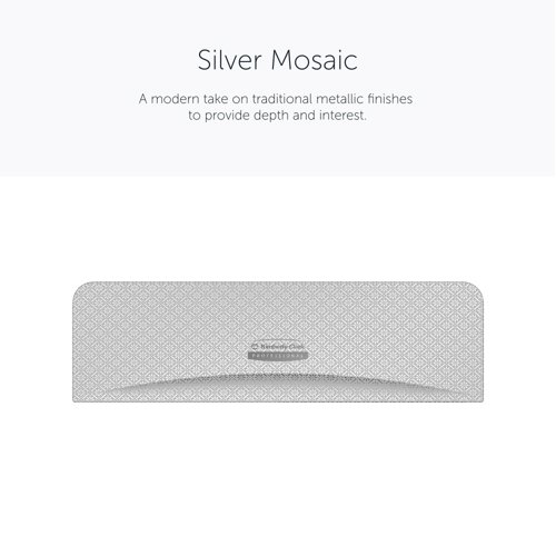 Kimberly Clark ICON Faceplate To Fit Standard 2-Roll Toilet Paper Dispenser Horizontal Silver Mosaic