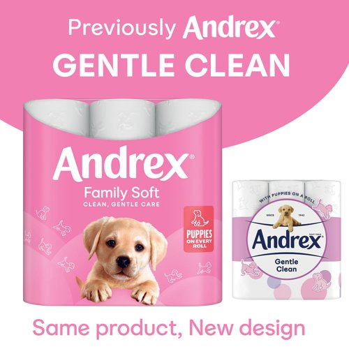 Andrex Family Soft Toilet Roll 2-Ply 170 Sheets Per Roll 6x4 (Pack of 24) 4490863 Toilet Tissue KC22566
