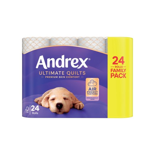 Andrex Ulitmate Quilts Toilet Roll 3-Ply 115 Sheets Per Roll (Pack of 24) 4475901