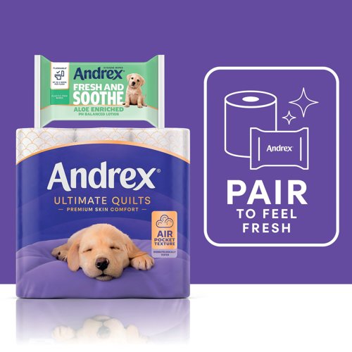 Andrex Ulitmate Quilts Toilet Roll 3-Ply 115 Sheets Per Roll (Pack of 24) 4475901 Toilet Tissue KC25132